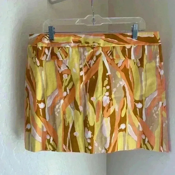 Vintage J. Crew Cotton Limoncello Print Mini Skirt Sz 12 - Picture 1 of 6